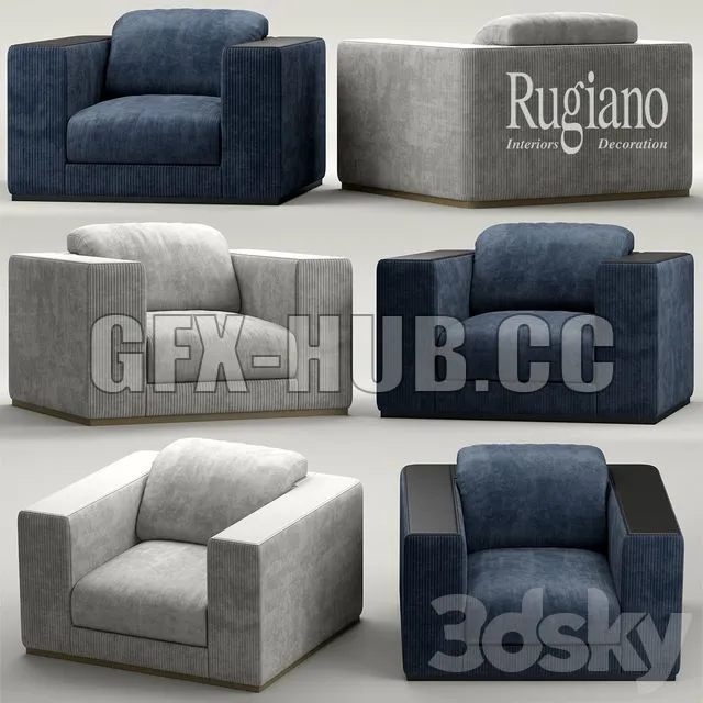 FURNITURE 3D MODELS – Armchair Rugiano VOGUE armchair