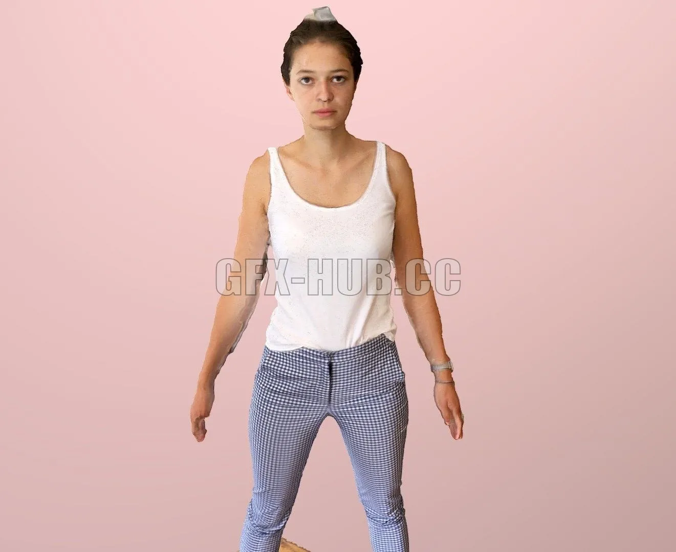 PBR Game 3D Model – Casual girl