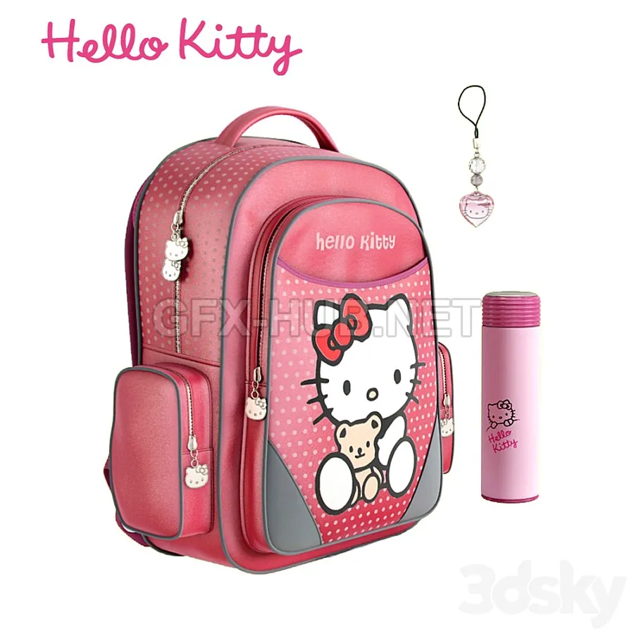 FURNITURE 3D MODELS – Backpack Hello Kitty
