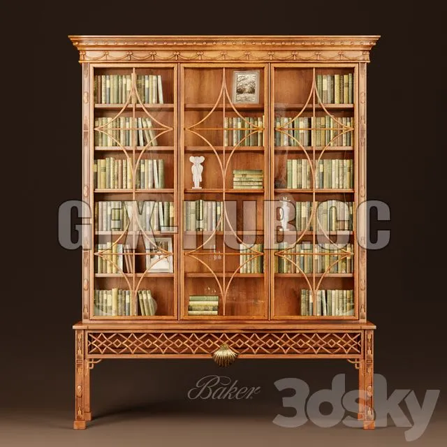 FURNITURE 3D MODELS – Baker IRISH CHINESE CHIPPENDALE MAHOGANY CABINET