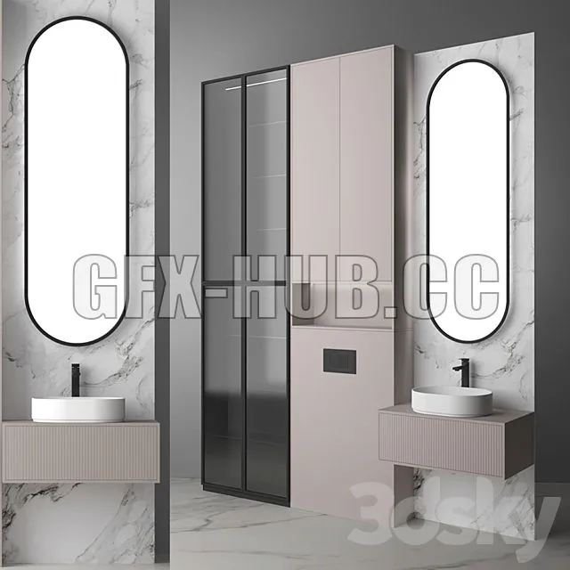 FURNITURE 3D MODELS – Bathroom Set 14