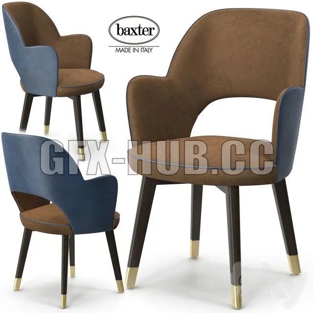 FURNITURE 3D MODELS – Baxter Colette chair with armrest
