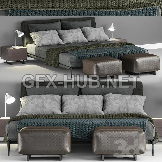 FURNITURE 3D MODELS – Bed Flexform Adda Bed