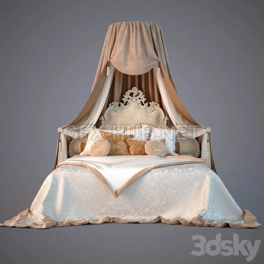 FURNITURE 3D MODELS – Bed Mademoiselle factory Bolzan