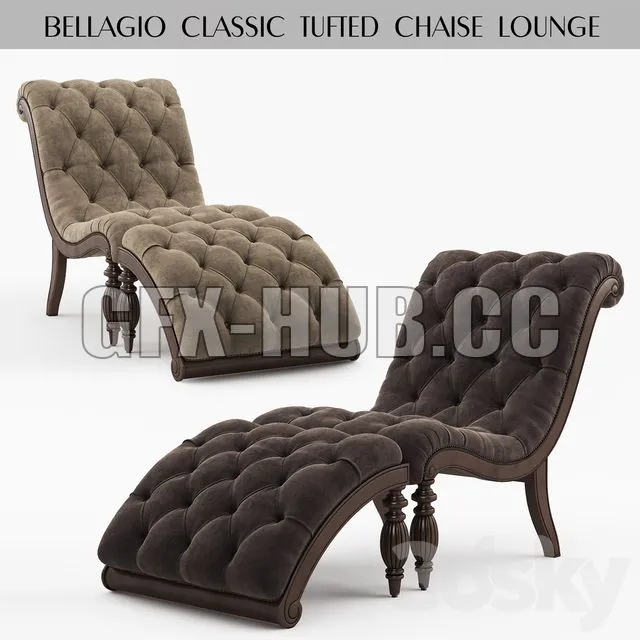 FURNITURE 3D MODELS – Bellagio Classic Tufted Chaise Lounge