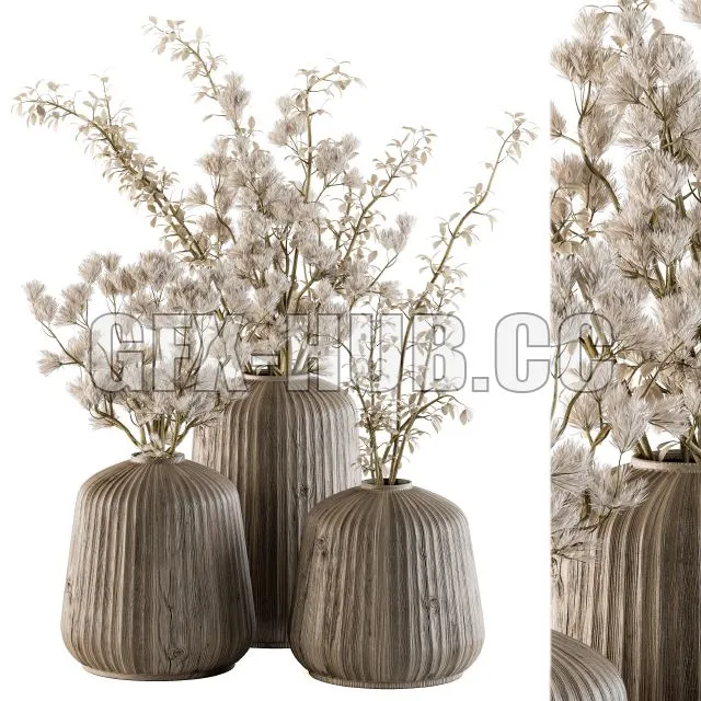 FURNITURE 3D MODELS – Bouquet Set 16 Dried Plants