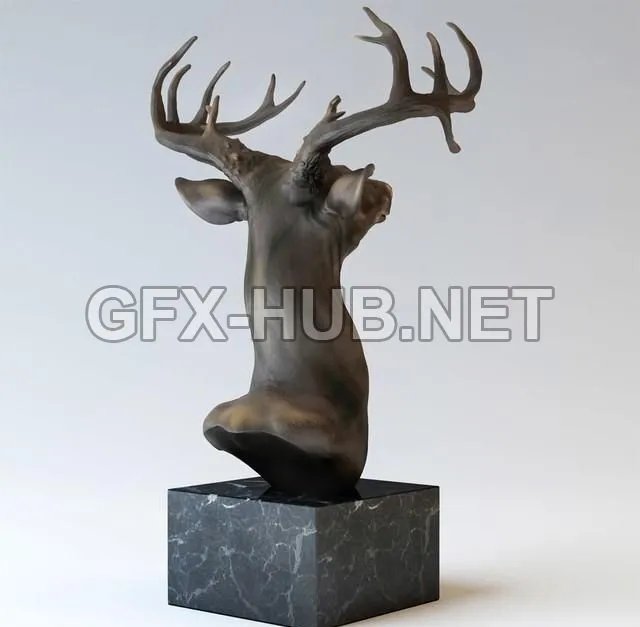 FURNITURE 3D MODELS – Bronze Sculpture & Head of a Deer