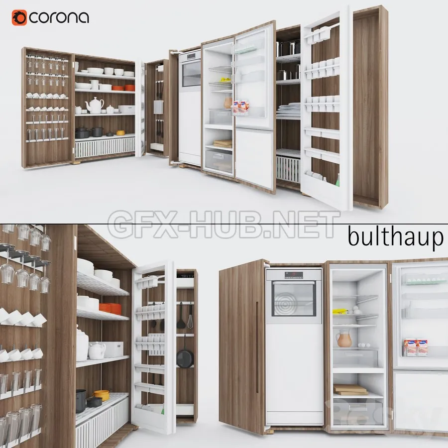 FURNITURE 3D MODELS – Bulhaup B2 kitchen set