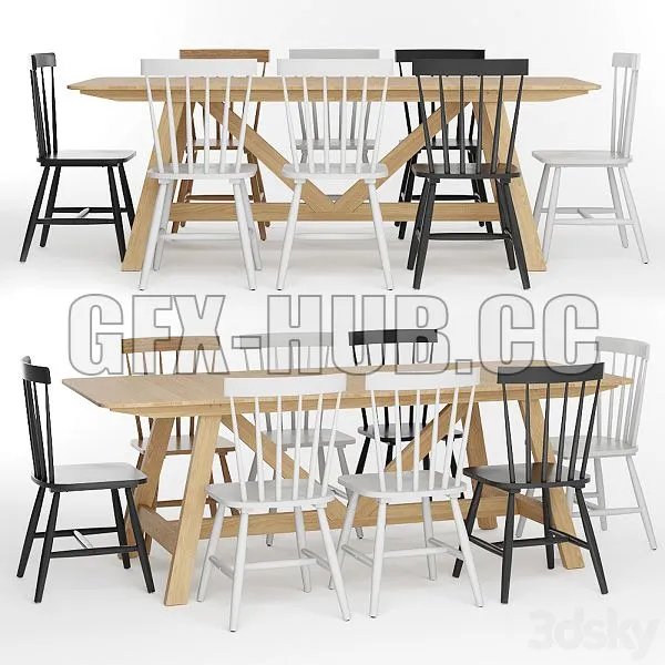 FURNITURE 3D MODELS – Buondi Table and JIMI Chairs
