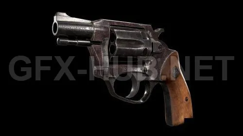 PBR Game 3D Model – Charter Arms Undercoverette .32 Revolver
