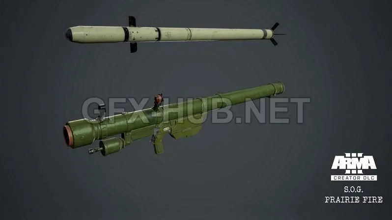 PBR Game 3D Model – 9K32 Strela missile launcher