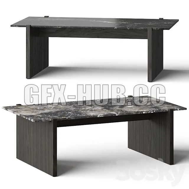 FURNITURE 3D MODELS – CB2 Russell Black Coffee Table