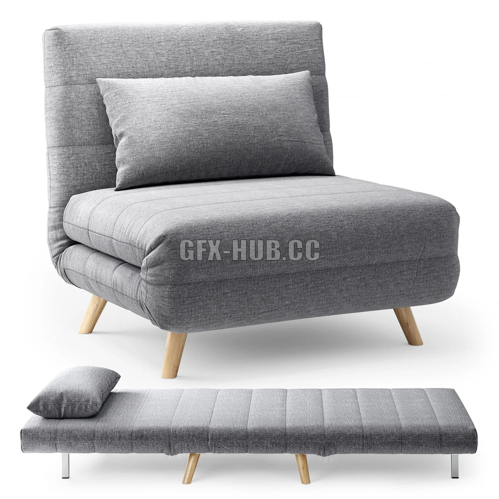 FURNITURE 3D MODELS – Chair Bed Flex