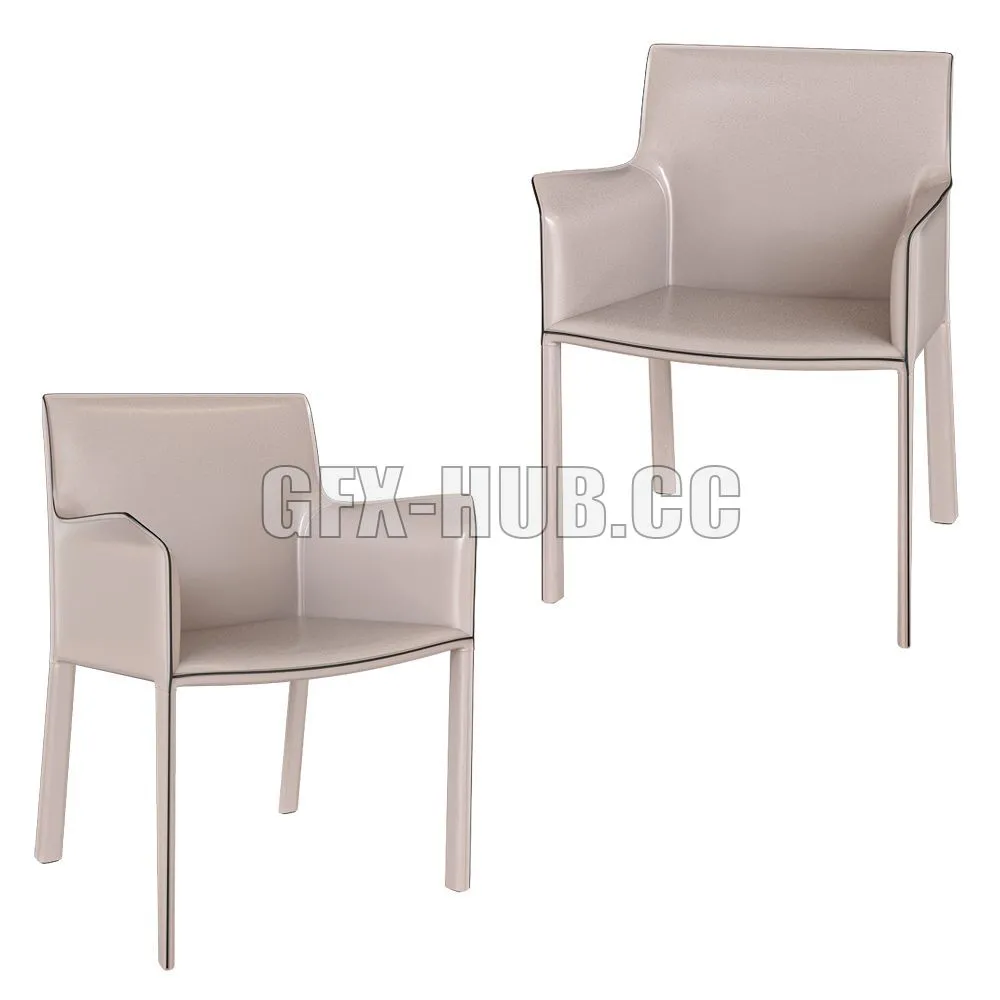 FURNITURE 3D MODELS – Chair with armrests Barrie
