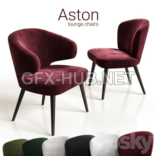 FURNITURE 3D MODELS – Chairs lounge Minotti Aston
