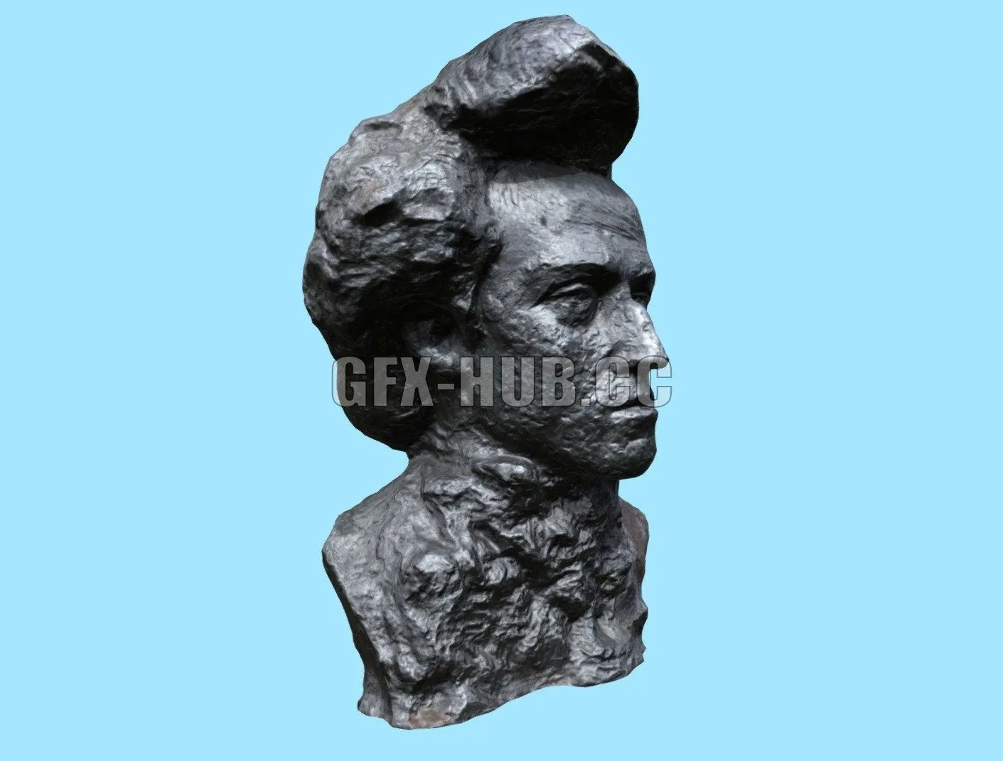 PBR Game 3D Model – Chopin Sculpture