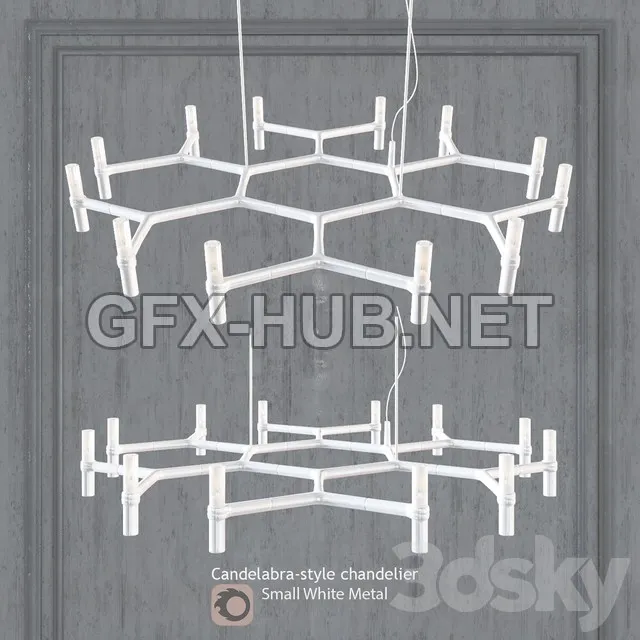 FURNITURE 3D MODELS – Chandelier EQUINOX CHANDELIER Small White Metal