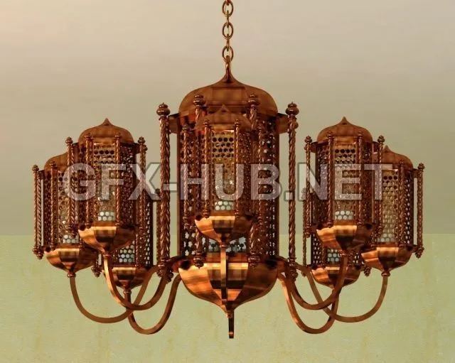 FURNITURE 3D MODELS – Chandelier in Moroccan style