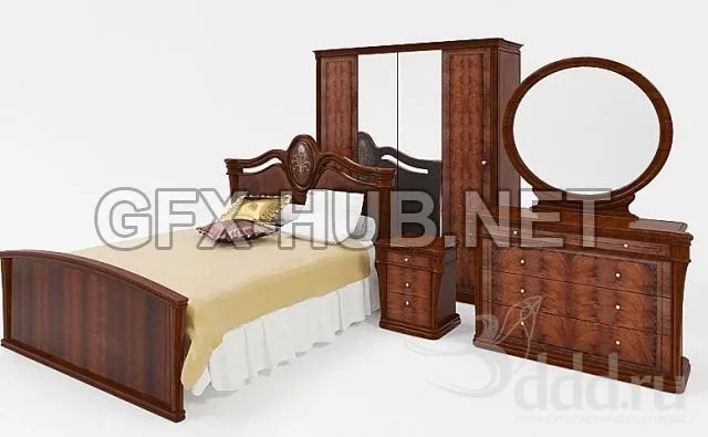 FURNITURE 3D MODELS – Classic bedroom set