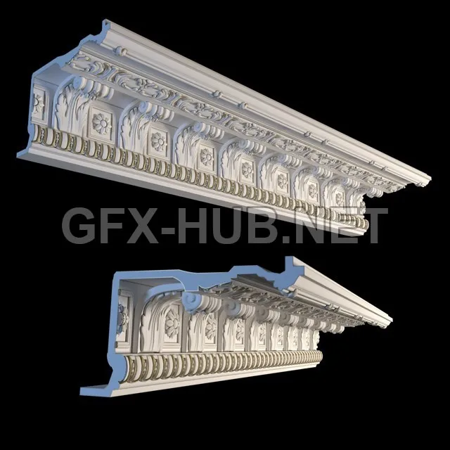 FURNITURE 3D MODELS – Classic wide cornice
