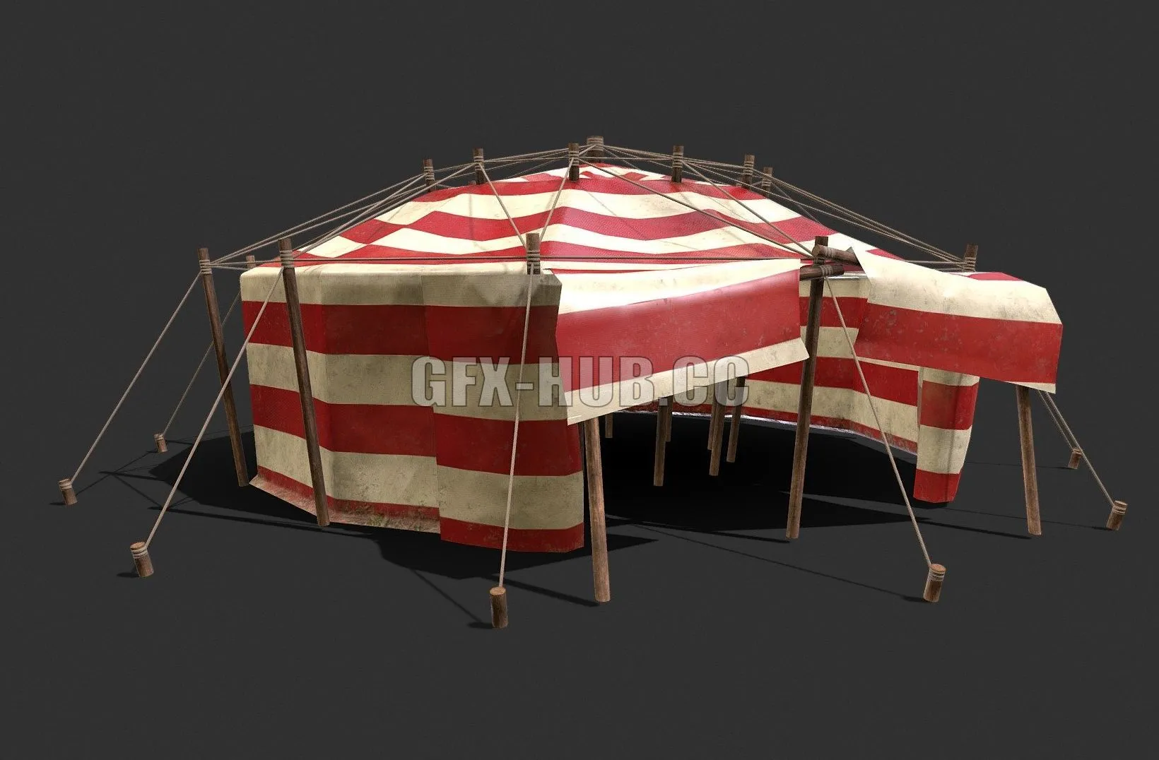 PBR Game 3D Model – Circus Tent