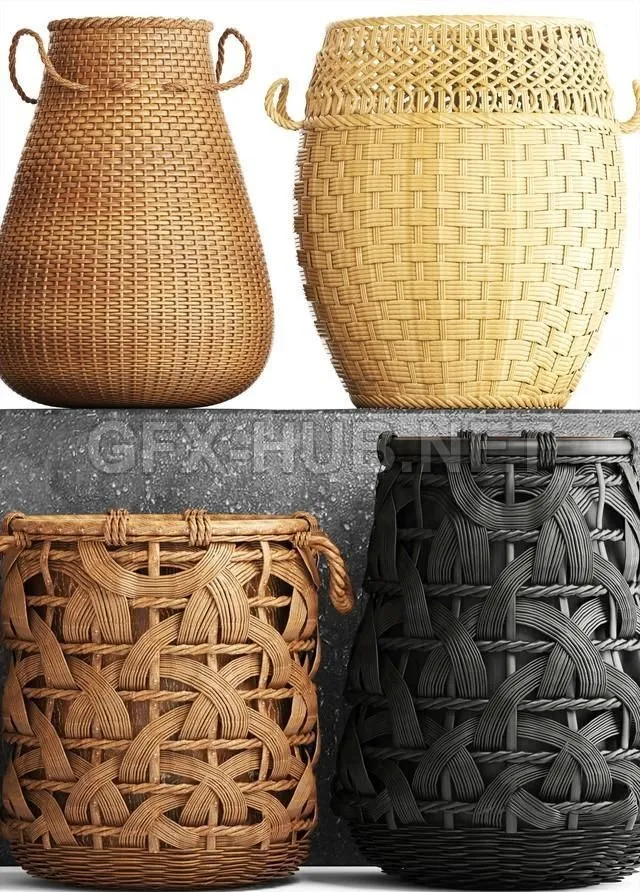 FURNITURE 3D MODELS – Collection of baskets