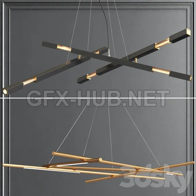 FURNITURE 3D MODELS – Collection of Minimalist Chandelier