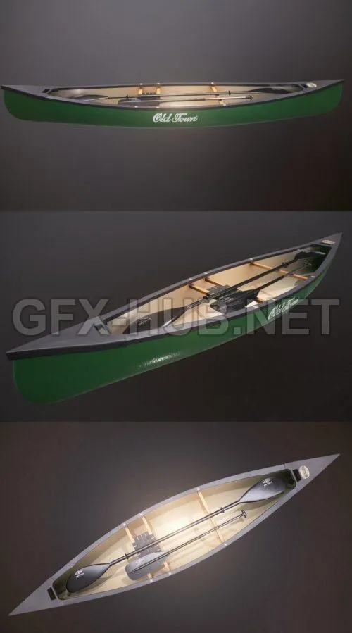 PBR Game 3D Model – Classic Canoe PBR