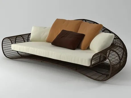 FURNITURE 3D MODELS – Croissant Sofa