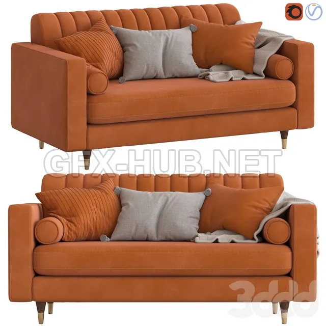 FURNITURE 3D MODELS – Cult Furniture Belgravia 2 Seater Sofa