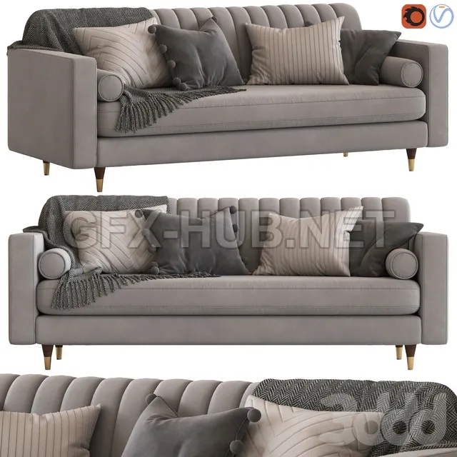 FURNITURE 3D MODELS – Cult Furniture Belgravia 3-Seater Sofa
