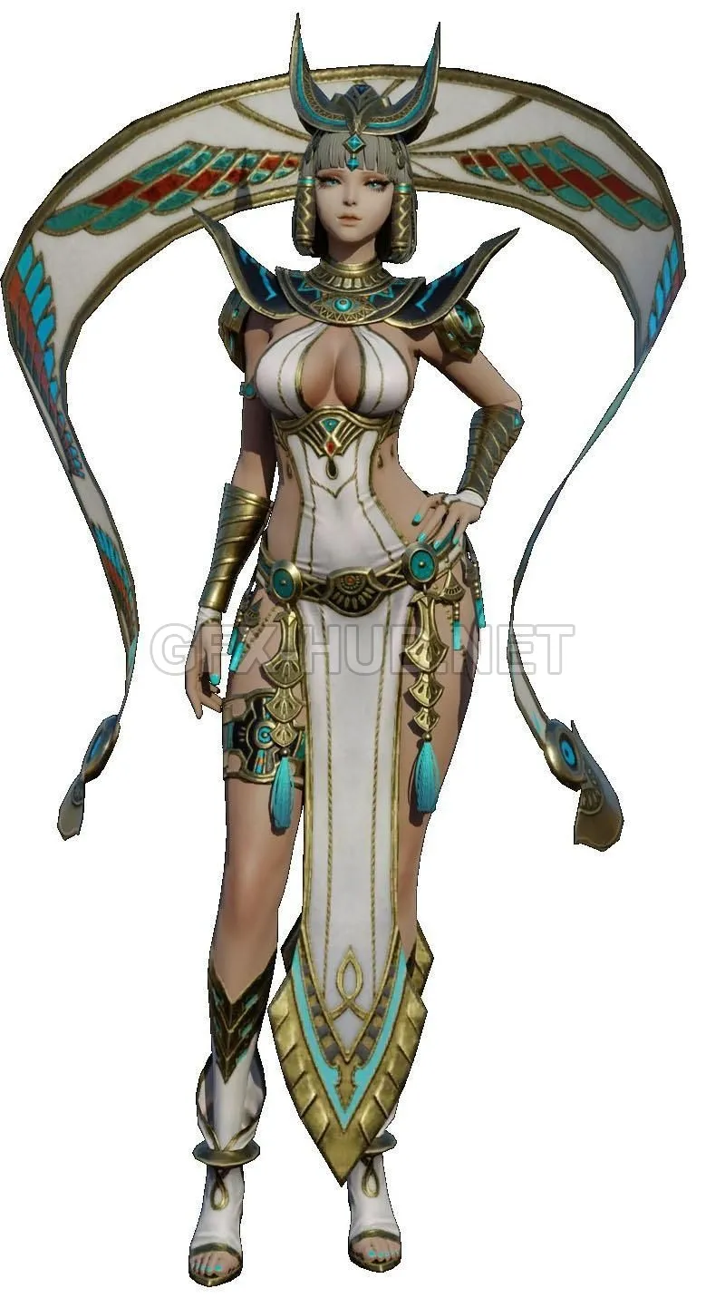 PBR Game 3D Model – Cleopatra