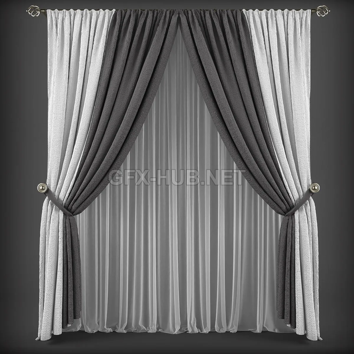FURNITURE 3D MODELS – Curtains 194