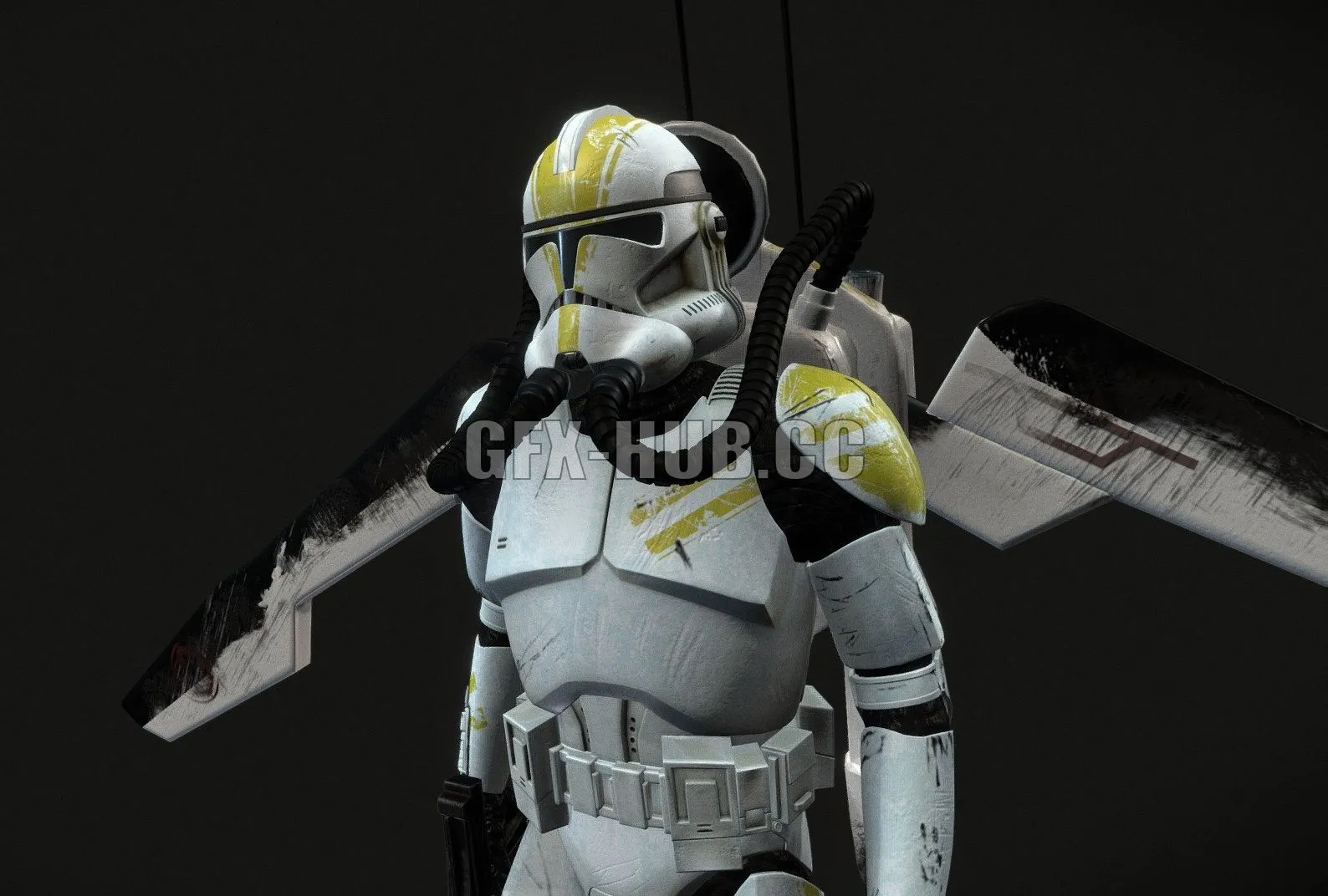 PBR Game 3D Model – Clone Trooper Sky Corps