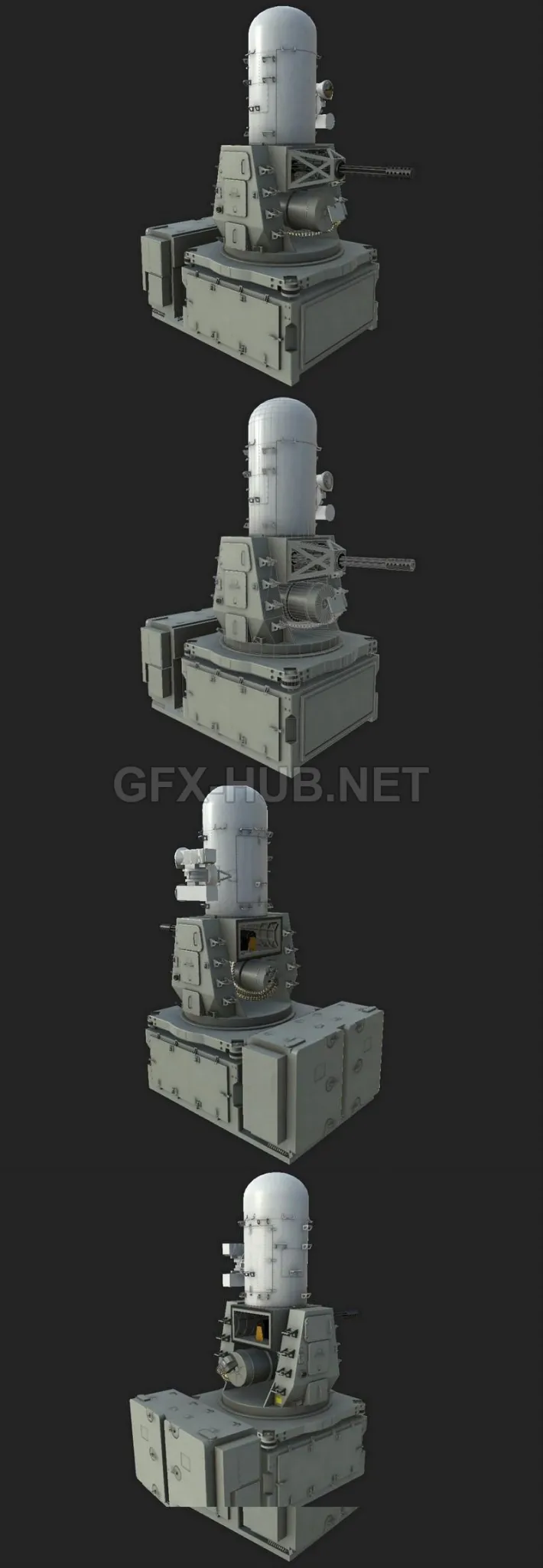 PBR Game 3D Model – Close-in Weapon System