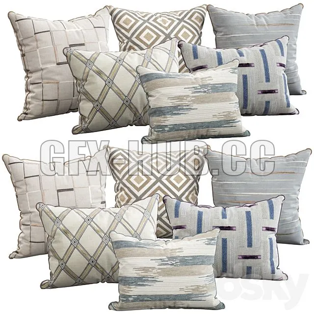 FURNITURE 3D MODELS – Decorative Pillows 104