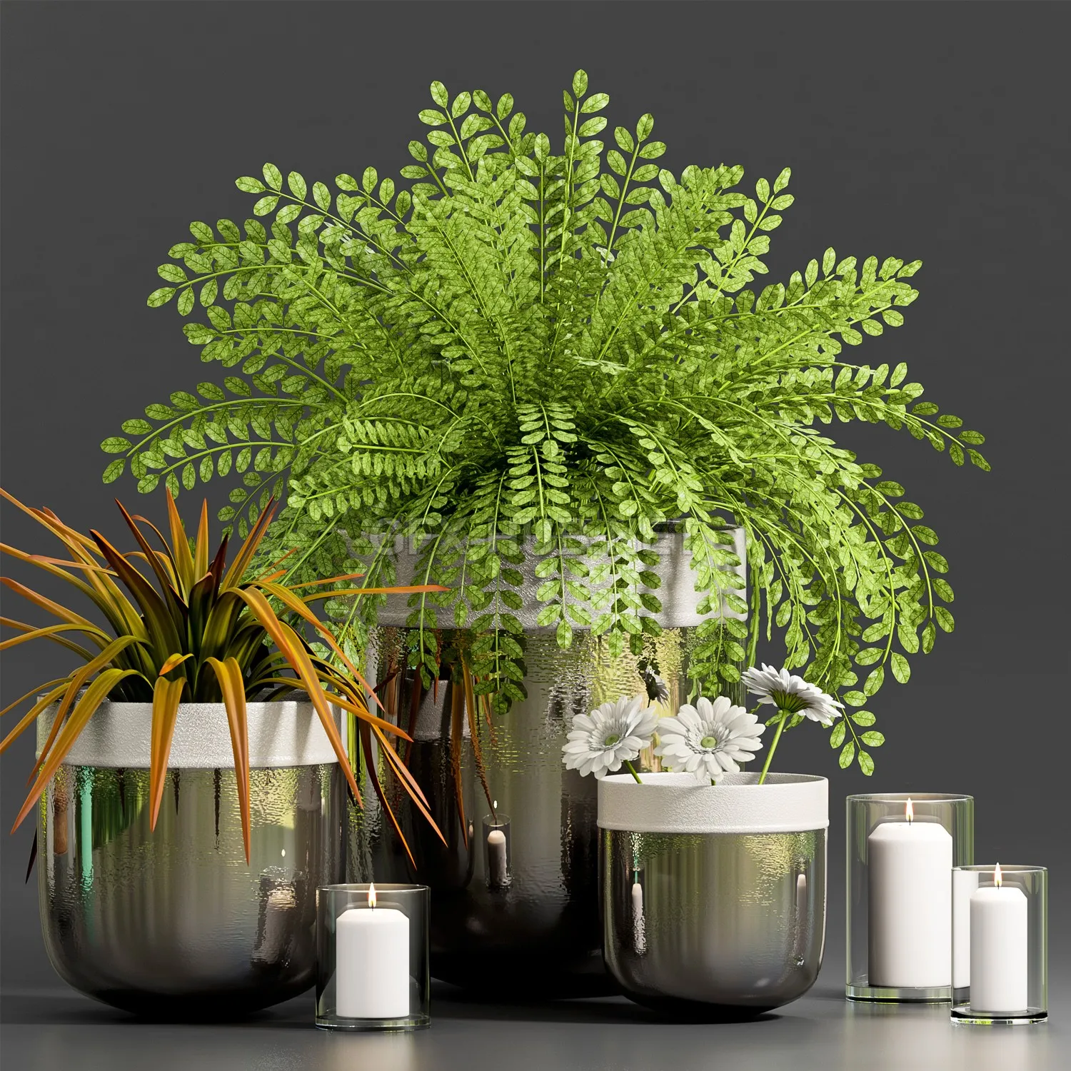 FURNITURE 3D MODELS – DECORATIVE PLANT WITH GERBERA FLOWER