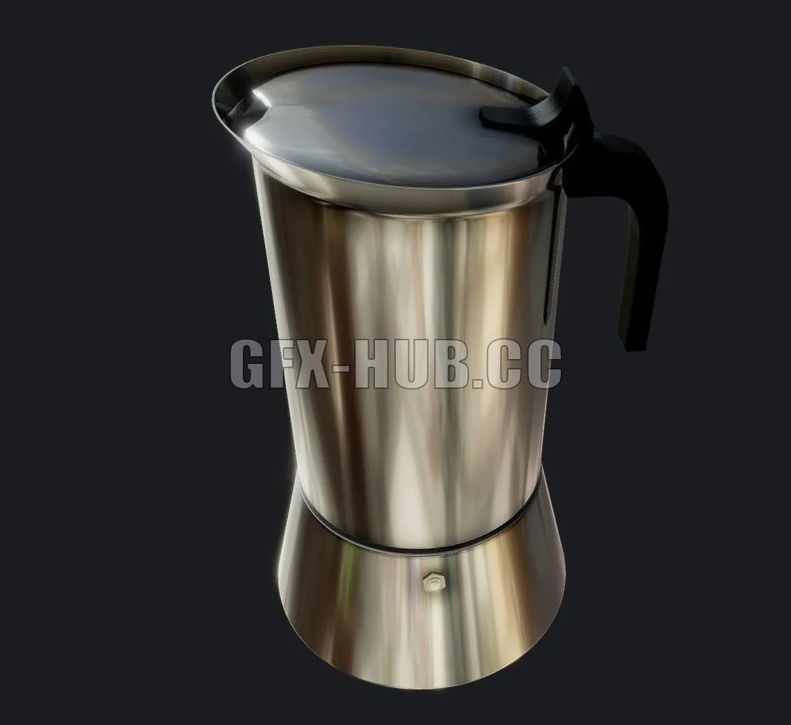 PBR Game 3D Model – Coffee Pot