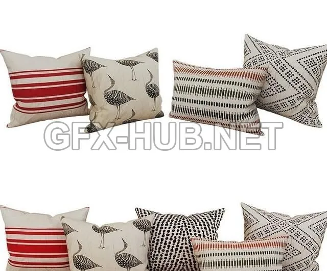 FURNITURE 3D MODELS – Decorative set pillow 40