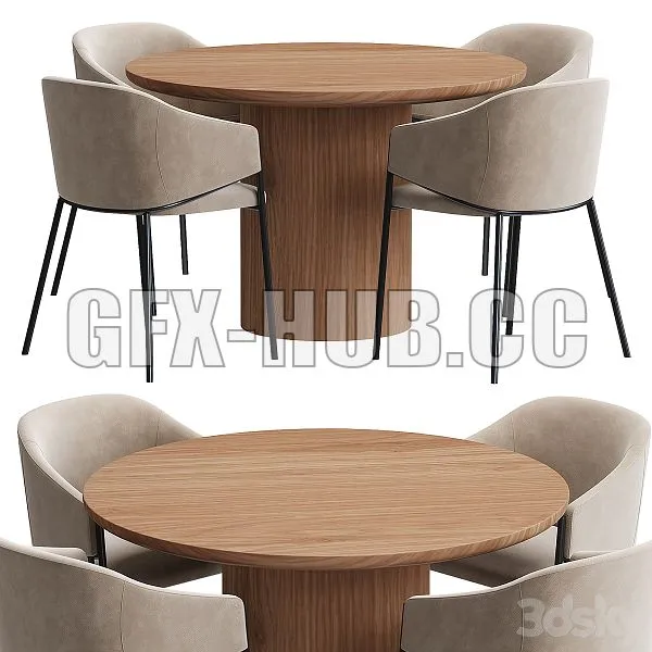 FURNITURE 3D MODELS – Dill Dining Table Set