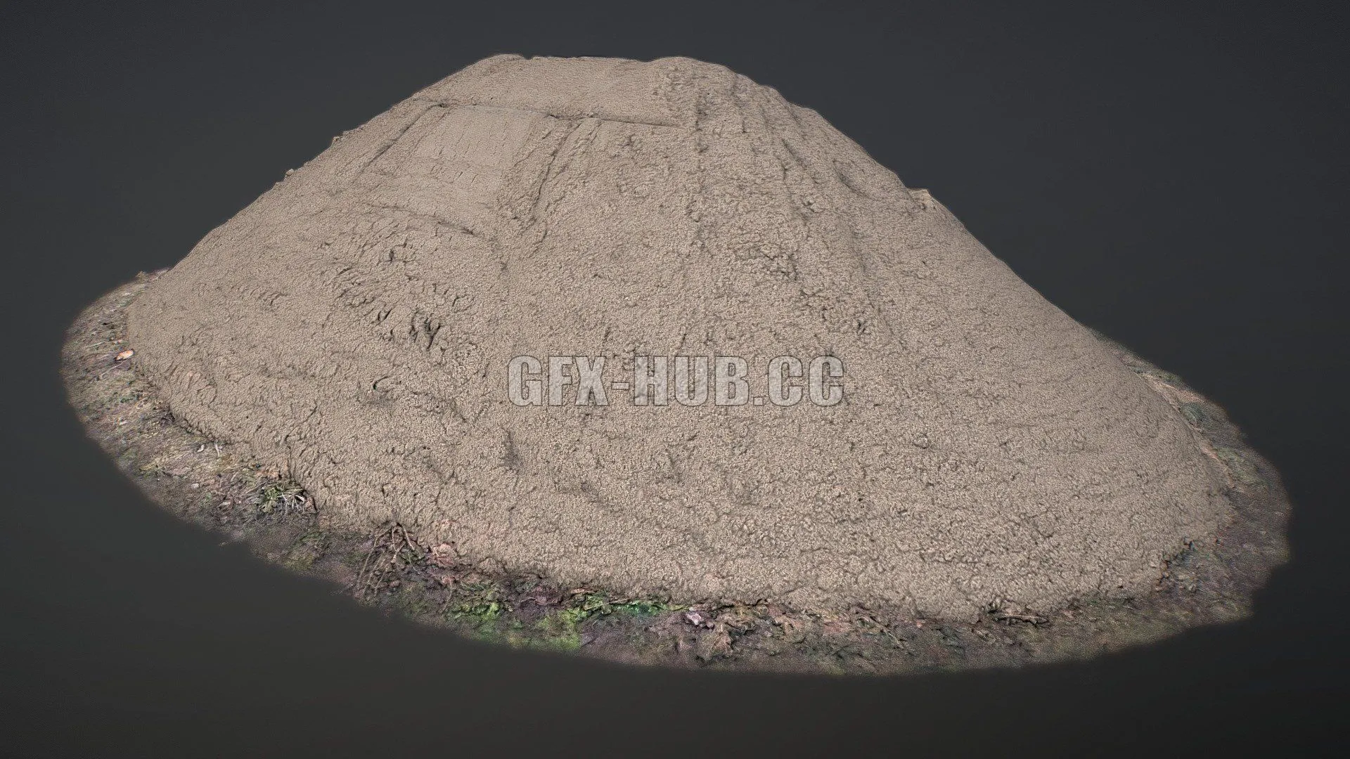 PBR Game 3D Model – A pile of sand