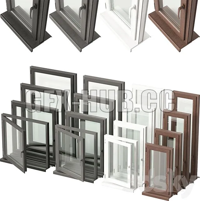 FURNITURE 3D MODELS – Double Glazed Window VOL 01