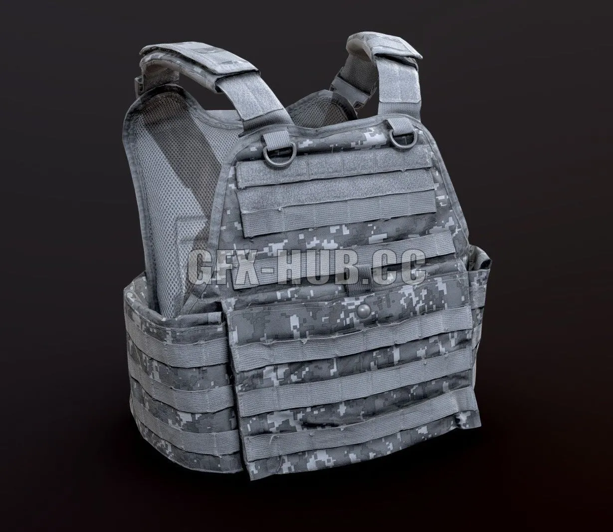 PBR Game 3D Model – Combat Vest