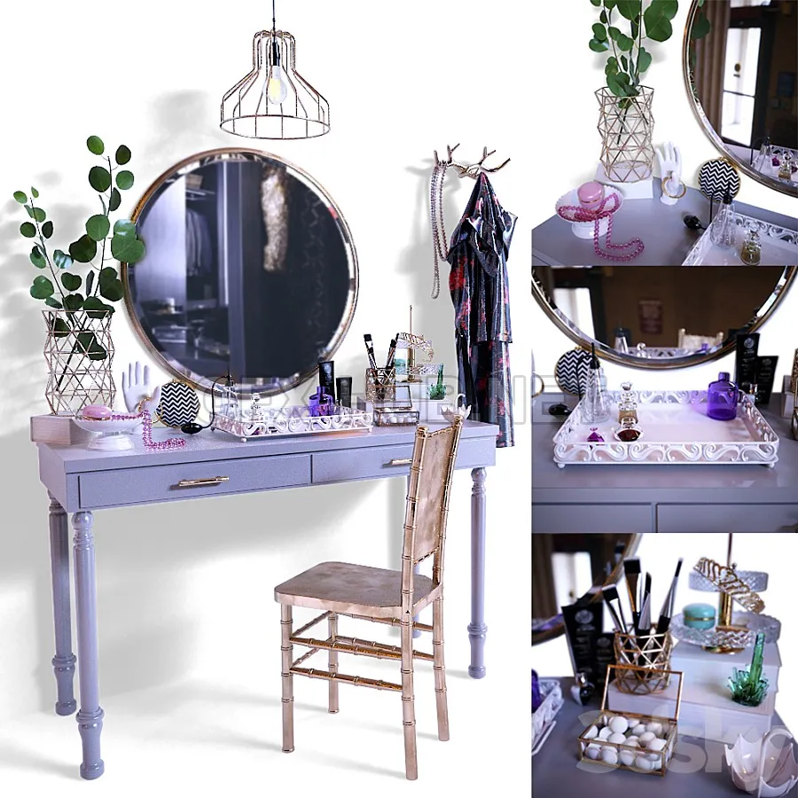 FURNITURE 3D MODELS – Dressing table with decorative filling