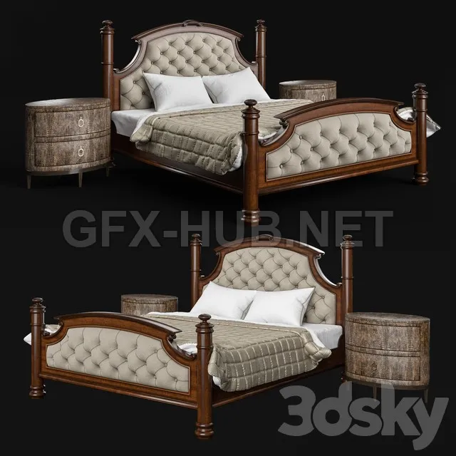 FURNITURE 3D MODELS – Drexel Heritage Rainier Upholstered Bed