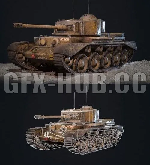 PBR Game 3D Model – Comet Tank Mesh PBR