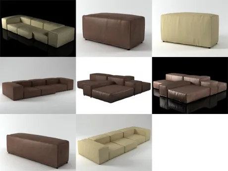 FURNITURE 3D MODELS – Extrasoft sofa system