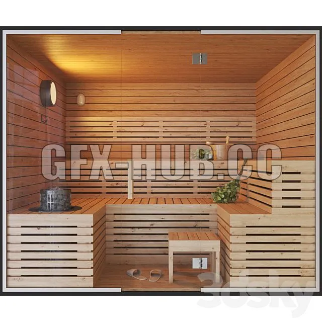 FURNITURE 3D MODELS – Finnish Sauna 2