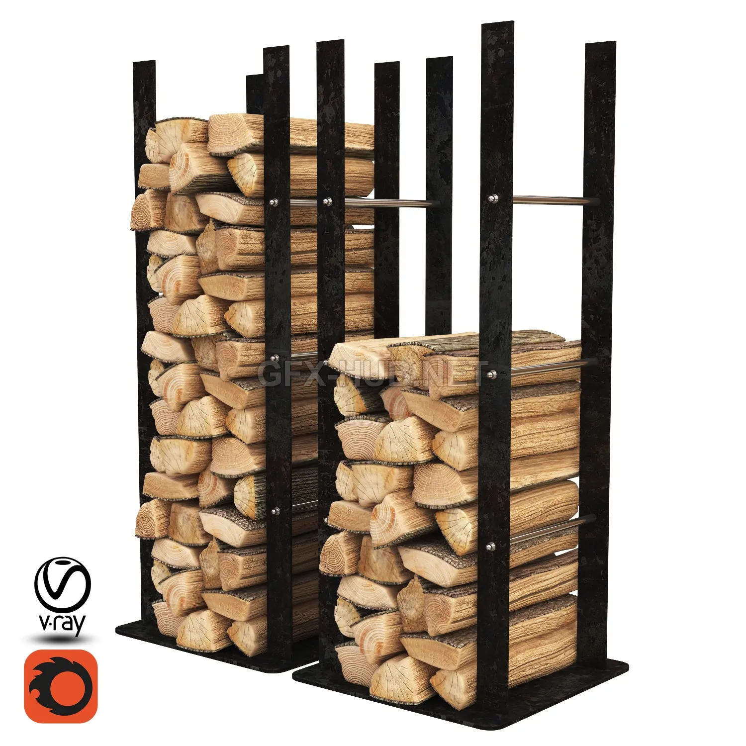FURNITURE 3D MODELS – Firewood Storage Rack