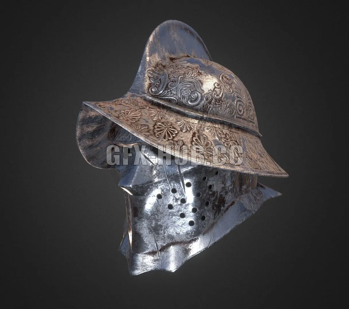 PBR Game 3D Model – Conquistador Helmet